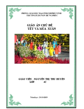 Giáo án Lớp Chồi - Chủ đề: Tết và mùa xuân - Nguyễn Thị Thu Hiền