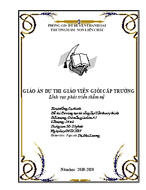 Giáo án Lớp Lá - Đề tài: Bé sáng tạo từ cốc giấy - Nguyễn Thị Mai Lương
