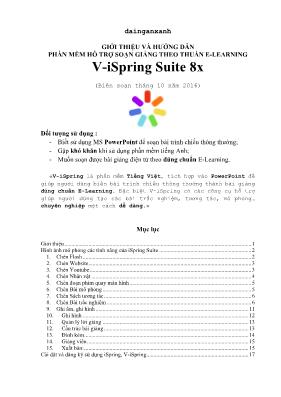 Giới thiệu và hướng dẫn phần mềm hỗ trợ soạn giảng theo thuẩn E - Learning V - ispring suite 8x