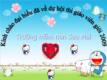 Bài giảng mầm non lớp Lá - Bài: Toán: Đếm đến 9, nhận biết nhóm có số lượng 9, nhận biết số 9