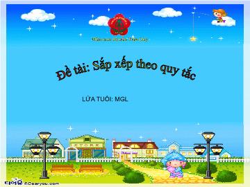 Bài giảng mầm non lớp Lá - Đề tài: Sắp xếp theo quy tắc