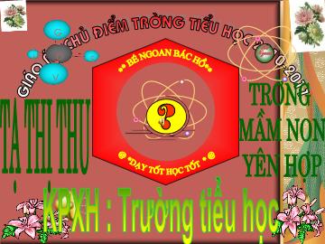 Bài giảng mầm non lớp Lá - Hoạt động: Khám phá khoa học - Chủ đề: Trường Tiểu học