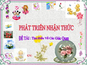 Bài giảng mầm non lớp Lá - Phát triển nhận thức - Đề tài: Tìm hiểu về các giác quan