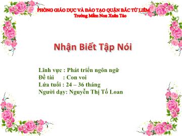 Bài giảng mầm non lớp Nhà trẻ - Đề tài: Con voi