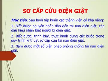 Sơ cấp cứu điện giật