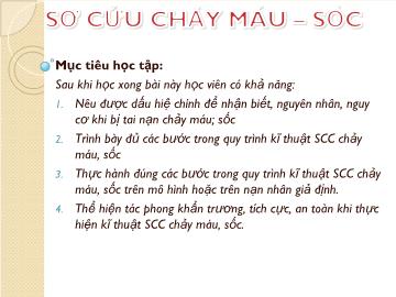 Sơ cứu chảy máu – sốc