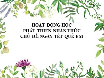 Bài giảng Mầm non Lớp Lá - Đề tài: Ngày Tết quê em