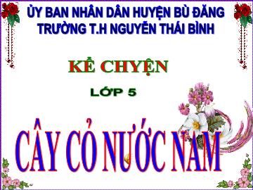 Bài giảng Kể chuyện Lớp 5 - Bài: Cây cỏ nước Nam - Năm học 2021-2022 - Trường Tiểu học Nguyễn Thái Bình