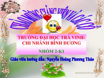 Bài giảng Mầm non Lớp Chồi - Hoạt động âm nhạc - Nghe hát: Cho con - Nguyễn Hoàng Phương Thảo