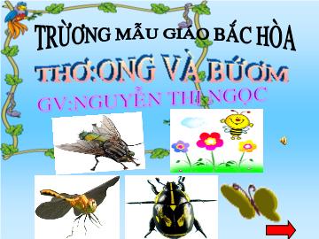 Bài giảng Mầm non Lớp Chồi - Thơ 