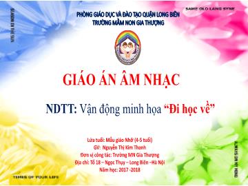 Bài giảng Mầm non Lớp Chồi - Vận động minh họa 