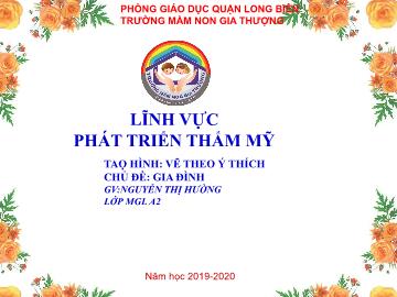 Bài giảng Mầm non Lớp Lá - Chủ đề: Gia đình - Tạo hình: Vẽ theo ý thích - Năm học 2019-2020 - Nguyễn Thị Hường