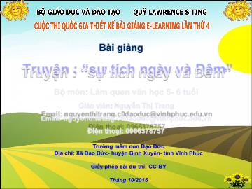 Bài giảng Mầm non Lớp Lá - Truyện 