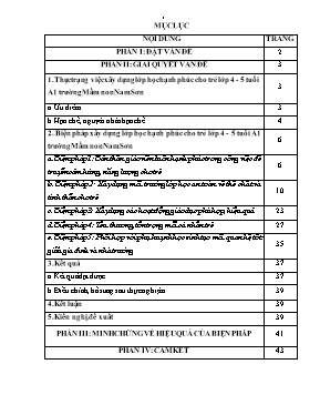 Sáng kiến kinh nghiệm Biện pháp xây dựng lớp học hạnh phúc cho trẻ lớp 4 - 5 tuổi A1 trường Mầm non Nam Sơn