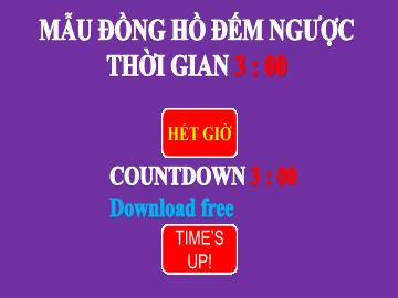 Bài giảng Mẫu trò chơi PowerPoint Đồng hồ đếm ngược thời gian