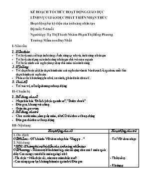 Giáo án Mầm non Lớp Lá - Hoạt động: Sự kỳ diệu của ánh sáng nhân tạo - Tạ Thị Thanh Nhâm