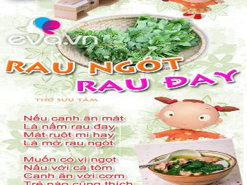 Bài giảng Mầm non Lớp Chồi - Chuyện: Rau ngót, rau đay