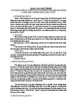 Báo cáo Chuyên đề 