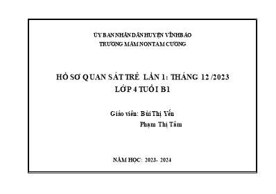 Giáo án Mầm non Lớp Chồi - Chủ đề: Gia đình - Năm học 2023-2024 - Bùi Thị Yến