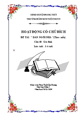 Giáo án Mầm non Lớp Mầm - Đề tai: 
