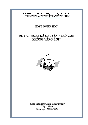 Giáo án Mầm non Lớp Mầm - Đề tài: Nghe kể chuyện 