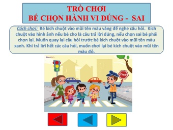 Slide Trò chơi PowerPoint - Trò chơi: Bé chọn hành vi đúng, sai