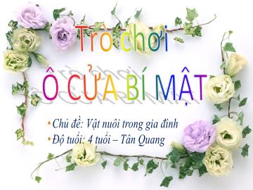 Slide Trò chơi Powerpoint - Trò chơi: Ô cửa bí mật