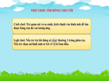Slide Trò chơi Powerpoint - Trò chơi tìm bóng cho tôi