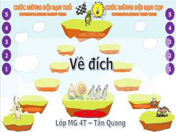 Slide Trò chơi Powerpoint - Trò chơi: Về đích