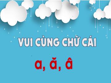 Slide Trò chơi Powerpoint - Trò chơi: Vui cùng chữ cái a,ă,â