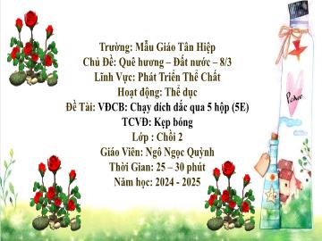 Bài giảng Mầm non Lớp Chồi - Chủ đề: Quê hương. Đất nước. 8/3 - Năm học 2024-2025 - Ngô Ngọc Quỳnh