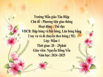 Bài giảng Mầm non Lớp Mầm - Chủ đề: Phương tiện giao thông - Năm học 2024-2025 - Nguyễn Hồng Yến