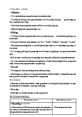 Giáo án Mầm non Lớp Chồi - Đề tài: Cảm xúc của bé
