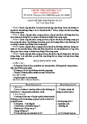 Giáo án Mầm non Lớp Chồi - Tuần 18, Chủ đề nhánh 4: Một số loại rau - Năm học 2022-2023 - Cao Ngọc Trân