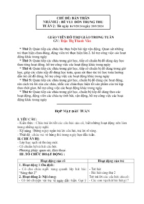 Giáo án Mầm non Lớp Chồi - Tuần 2, Nhánh 2: Bé vui đón trung thu - Năm học 2024-2025 - Trần Thị Thanh Vân