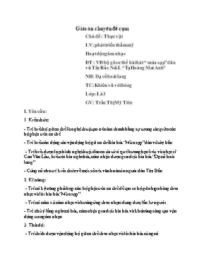 Giáo án Mầm non Lớp Lá - Chủ đề: Thực vật - Đề tài: Vận động bộ gõ cơ thể bài hát Múa sạp dân vũ Tây Bắc. Nhạc và lời Tạ Hoàng Mai Anh - Trần Thị Mỹ Tiên