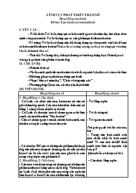 Giáo án Mầm non Lớp Lá - Đề tài: Tạo hình con bướm tích