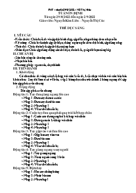 Giáo án Mầm non Lớp Lá - Tuần ổn định - Năm học 2022-2023