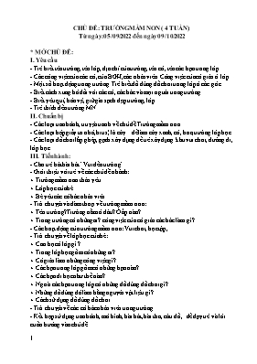 Giáo án Mầm non Lớp Mầm - Tuần 1, Chủ đề nhánh: Vui hội trăng rằm - Năm học 2022-2023 - Huỳnh Thị Bích Ngọc
