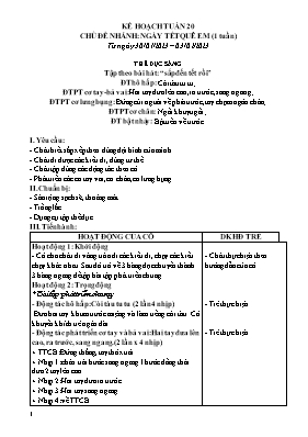 Giáo án Mầm non Lớp Mầm - Tuần 20, Chủ đề nhánh: Ngày tết quê em - Năm học 2022-2023 - Lâm Thị Kiều Diểm