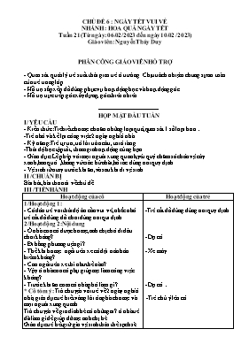 Giáo án Mầm non Lớp Mầm - Tuần 21, Nhánh: Hoa quả ngày tết - Năm học 2022-2023 - Nguyễn Thúy Duy