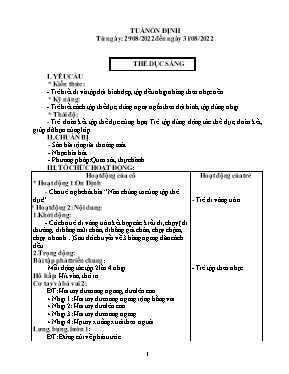 Giáo án Mầm non Lớp Mầm - Tuần ổn định - Năm học 2022-2023 - Nguyễn Thiên Thảo