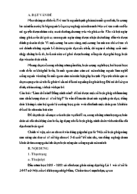 Một số biện pháp nâng cao công tác duy trì sĩ số lớp cho trẻ 5-6 tuổi