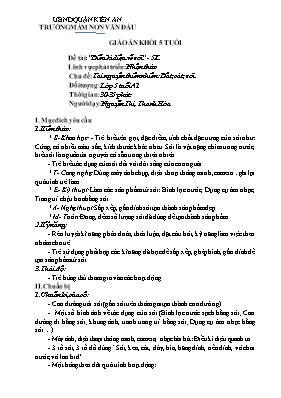 Giáo án Mầm non Lớp Lá - Trường Mầm non Văn Đẩu