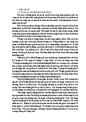 Một số giải pháp xây dựng lớp học hạnh phúc cho trẻ 5-6 tuổi tại trường Mẫu giáo Vàng Anh