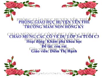 Bài giảng Mầm non Lớp Chồi - Đề tài: Con voi - Diêm Thị Hạnh