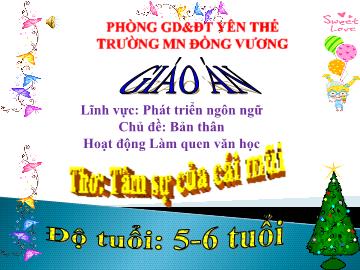 Bài giảng Mầm non Lớp Lá - Chủ đề: Bản thân - Đề tài: Thơ Tâm sự của cái mũi - Trường Mầm non Đồng Vương