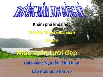 Bài giảng Mầm non Lớp Lá - Chủ đề: Tết và mùa xuân - Đề tài: Mùa xuân tươi đẹp - Nguyễn Thị Hoan