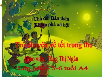 Bài giảng Mầm non Lớp Lá - Đề tài: Trò chuyện về Tết Trung thu - Tăng Thị Ngân