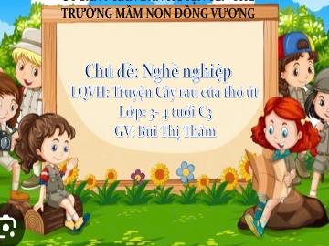Bài giảng Mầm non Lớp Mầm - Chủ đề: Nghề nghiệp - Đề tài: Truyện Cây rau của thỏ út - Bùi Thị Thắm